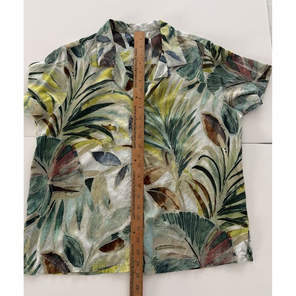 Jams World Shirt XL Green Spring Breeze Tropical Hawaiian Palm Beach Party - Picture 8 of 14